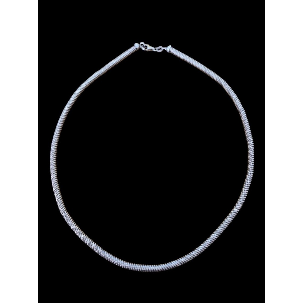 Vintage Sterling Silver Snake Necklace  5mm 18" Long 925